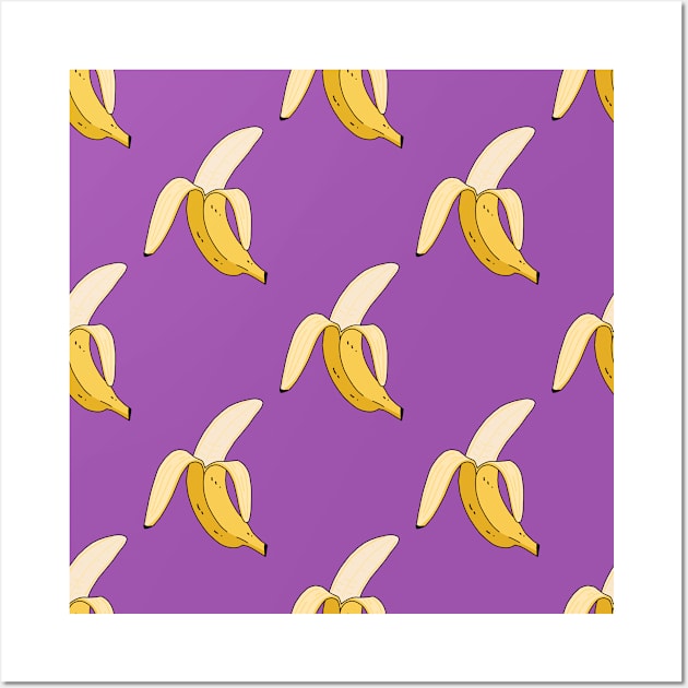 Banana Pattern Wall Art by okpinsArtDesign